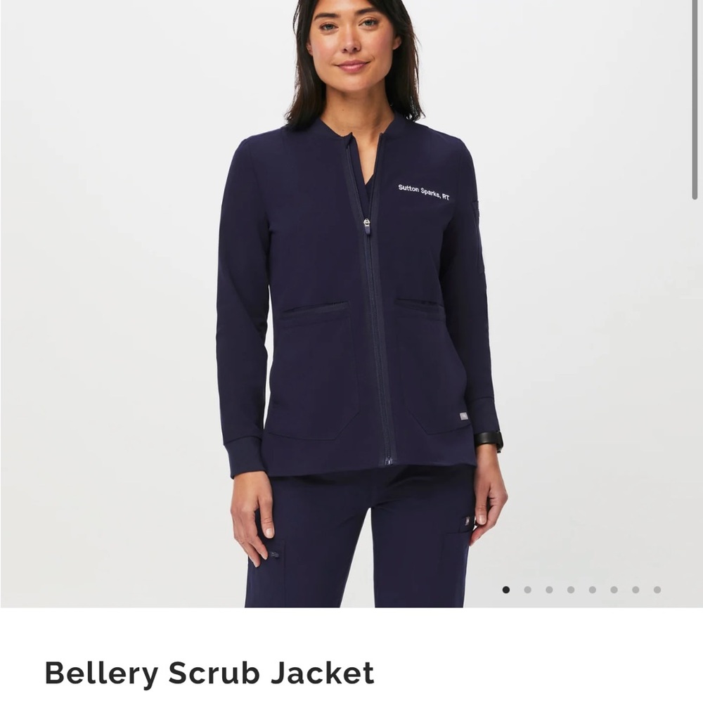 Figs scrub jacket navy blue
